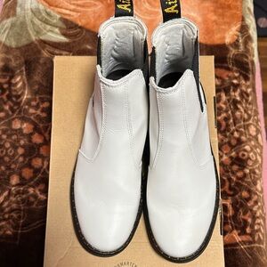 Dr. Martens White Leather Boots